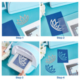 CRASPIRE 3Pcs 3 Styles Carbon Steel Cutting Dies Stencils, for DIY Scrapbooking, Photo Album, Decorative Embossing Paper Card, Stainless Steel Color, Yoga Pattern, 69~134x97~121x0.8mm, 1pc/style