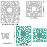 CRASPIRE 3Pcs 3 Styles Carbon Steel Cutting Dies Stencils, for DIY Scrapbooking, Photo Album, Decorative Embossing Paper Card, Stainless Steel Color, Butterfly Pattern, 41~138x55~109x0.8mm, 1pc/style