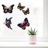 Craspire PVC Window Sticker, for Home Decoration, Square, Butterfly Pattern, 16x16x0.03cm, 2pcs/style, 4 styles, 8pcs/set