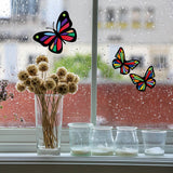Craspire PVC Window Sticker, for Home Decoration, Square, Butterfly Pattern, 16x16x0.03cm, 2pcs/style, 4 styles, 8pcs/set
