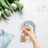 Craspire PVC Window Sticker, for Home Decoration, Square, Sun Pattern, 16x16x0.03cm, 2pcs/style, 4 styles, 8pcs/set