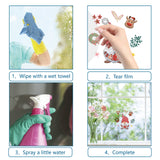 Craspire 8Pcs 4 Style Waterproof PVC Electrostatic Wall Stickers, for Wall, Window or Stairway Decoration, Flat Round, Santa Claus, 16x0.03cm, 2pcs/style