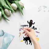 Craspire 8Pcs 4 Style Waterproof PVC Electrostatic Wall Stickers, for Wall, Window or Stairway Decoration, Flat Round, Word, 16x0.03cm, 2pcs/style