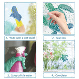 Craspire 8Pcs 4 Styles Self Adhesive Waterproof PVC Sticker, for Wall, Window and Stairway Decoration, Round, Light Sea Green, Sea Animals, 16x0.03cm, 2pcs/style