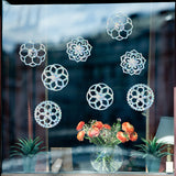 Craspire 16 Sheets 4 Styles Waterproof PVC Colored Laser Stained Window Film Adhesive Static Stickers, Electrostatic Window Stickers, Colorful, Floral Pattern, 120mm, 4 sheets/style