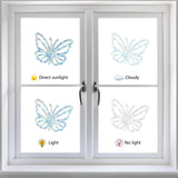 Craspire 16 Sheets 4 Styles Waterproof PVC Colored Laser Stained Window Film Adhesive Static Stickers, Electrostatic Window Stickers, Colorful, Butterfly Pattern, 120mm, 4 sheets/style