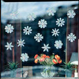 Craspire 16 Sheets 4 Styles Waterproof PVC Colored Laser Stained Window Film Static Stickers, Electrostatic Window Stickers, Flower Pattern, 330x830mm