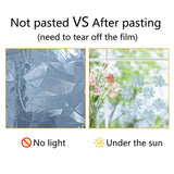 Craspire 16 Sheets 4 Styles Waterproof PVC Colored Laser Stained Window Film Static Stickers, Electrostatic Window Stickers, Flower Pattern, 330x830mm