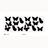Craspire 16 Sheets 4 Styles Waterproof PVC Colored Laser Stained Window Film Static Stickers, Electrostatic Window Stickers, Rectangle, Butterfly Pattern, 330x830mm
