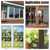 Craspire Waterproof PVC Window Film Adhesive Stickers, Electrostatic Window Stickers, Leaf Pattern, 301x220x1.5mm