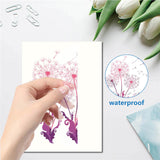 Craspire 16 Sheets 8 Styles PVC Waterproof Wall Stickers, Self-Adhesive Decals, for Window or Stairway Home Decoration, Rectangle, Dandelion Pattern, 200x145mm, about 2 sheets/style