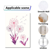 Craspire 16 Sheets 8 Styles PVC Waterproof Wall Stickers, Self-Adhesive Decals, for Window or Stairway Home Decoration, Rectangle, Dandelion Pattern, 200x145mm, about 2 sheets/style