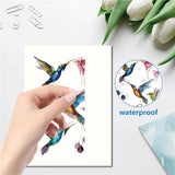 Craspire 16 Sheets 8 Styles PVC Waterproof Wall Stickers, Self-Adhesive Decals, for Window or Stairway Home Decoration, Rectangle, Bird Pattern, 200x145mm, about 2 sheets/style