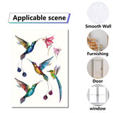 Craspire 16 Sheets 8 Styles PVC Waterproof Wall Stickers, Self-Adhesive Decals, for Window or Stairway Home Decoration, Rectangle, Bird Pattern, 200x145mm, about 2 sheets/style