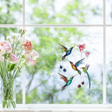 Craspire 16 Sheets 8 Styles PVC Waterproof Wall Stickers, Self-Adhesive Decals, for Window or Stairway Home Decoration, Rectangle, Bird Pattern, 200x145mm, about 2 sheets/style