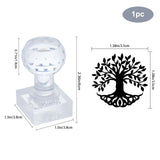 Plastic Stamps, DIY Soap Molds Supplies, Square, Tree of Life Pattern, 38x38x18mm