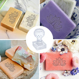 Plastic Stamps, DIY Soap Molds Supplies, Square, Rose Pattern, 34x34x18mm