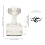 Plastic Stamps, DIY Soap Molds Supplies, Square, Sunflower Pattern, 31x31mm