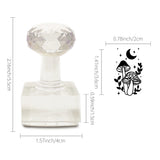 Plastic Stamps, DIY Soap Molds Supplies, Mushroom Pattern, 39x23mm