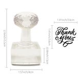 Plastic Stamps, DIY Soap Molds Supplies, Square, Thank You, Word, 38x38mm