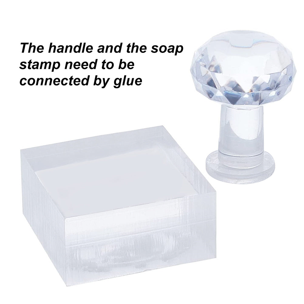 Plastic Stamps, DIY Soap Molds Supplies, Square, Thank You, Word, 38x38mm
