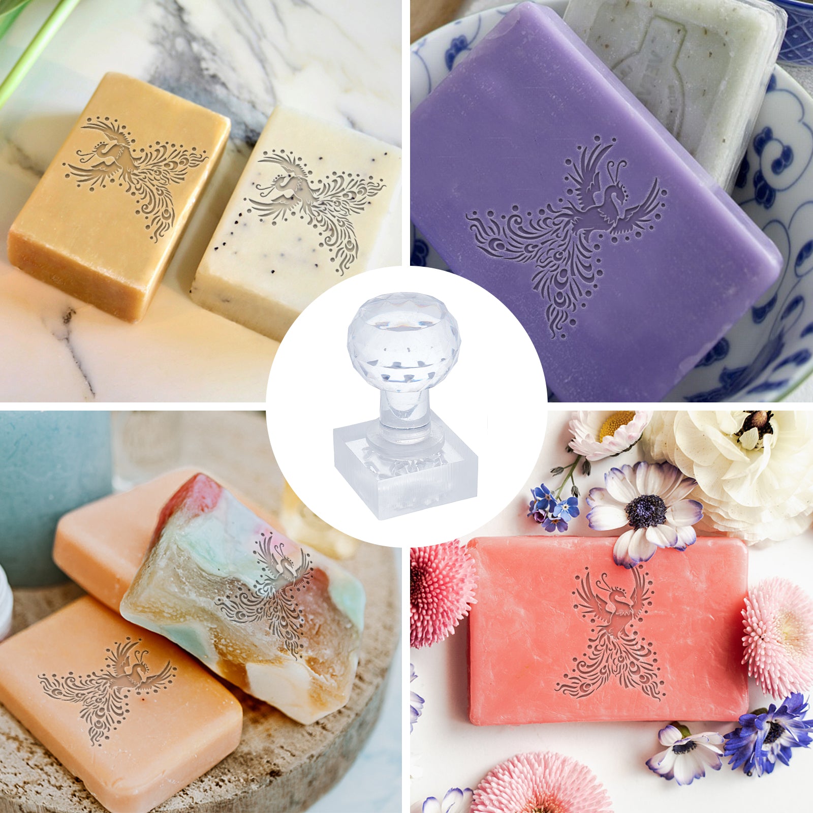  CRASPIRE Handmade Soap Stamp Paw Print Acrylic Soap