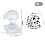 Plastic Stamps, DIY Soap Molds Supplies, Square, Mushroom Pattern, 38x38mm