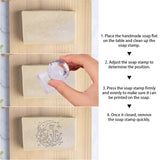 Plastic Stamps, DIY Soap Molds Supplies, Square, Mushroom Pattern, 38x38mm