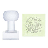 Plastic Stamps, DIY Soap Molds Supplies, Square, Mushroom Pattern, 38x38mm