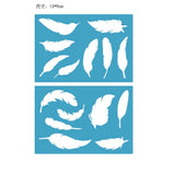 CRASPIRE Acrylic Earring Handwork Template, Card Leather Cutting Stencils, Deep Sky Blue, Feather Pattern, 130x90x2mm, 2pcs/set