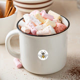 Craspire Waterproof Self-Adhesive Picture Stickers, Flat Round, Gold, Fly Pattern, 150x150mm, sticker: 2.5cm in diameter, 8 sheets/set.