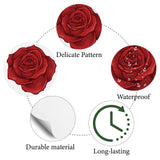 Craspire Waterproof Self-Adhesive Picture Stickers, Flat Round, Gold, Fly Pattern, 150x150mm, sticker: 2.5cm in diameter, 8 sheets/set.