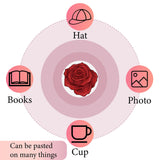 Craspire Waterproof Self-Adhesive Picture Stickers, Flat Round, Gold, Fly Pattern, 150x150mm, sticker: 2.5cm in diameter, 8 sheets/set.