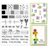 Craspire PVC Stamps, for DIY Scrapbooking, Photo Album Decorative, Cards Making, Stamp Sheets, Film Frame, Gift Box Pattern, 21x14.8x0.3cm
