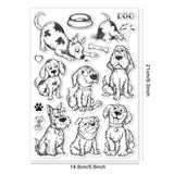 Craspire PVC Stamps, for DIY Scrapbooking, Photo Album Decorative, Cards Making, Stamp Sheets, Film Frame, Dog Pattern, 21x14.8x0.3cm
