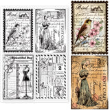 Craspire PVC Stamps, for DIY Scrapbooking, Photo Album Decorative, Cards Making, Stamp Sheets, Film Frame, Women Pattern, 21x14.8x0.3cm