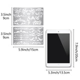 CRASPIRE 2Pcs 2 Styles Stainless Steel Cutting Dies Stencils, for DIY Scrapbooking/Photo Album, Decorative Embossing DIY Paper Card, Matte Style, Stainless Steel Color, Floral Pattern, 15x9x0.05cm, 1pc/style