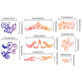 CRASPIRE 2Pcs 2 Styles Stainless Steel Cutting Dies Stencils, for DIY Scrapbooking/Photo Album, Decorative Embossing DIY Paper Card, Matte Style, Stainless Steel Color, Floral Pattern, 15x9x0.05cm, 1pc/style