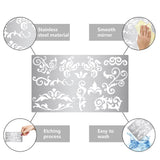 CRASPIRE 2Pcs 2 Styles Stainless Steel Cutting Dies Stencils, for DIY Scrapbooking/Photo Album, Decorative Embossing DIY Paper Card, Matte Style, Stainless Steel Color, Floral Pattern, 15x9x0.05cm, 1pc/style