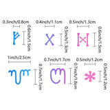 CRASPIRE 2Pcs 2 Styles Stainless Steel Cutting Dies Stencils, for DIY Scrapbooking/Photo Album, Decorative Embossing DIY Paper Card, Matte Style, Stainless Steel Color, Special Symbols & Constellation, Sign Pattern, 15x9x0.05cm, 1pc/style