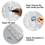 CRASPIRE 2Pcs 2 Styles Stainless Steel Cutting Dies Stencils, for DIY Scrapbooking/Photo Album, Decorative Embossing DIY Paper Card, Matte Style, Stainless Steel Color, Special Symbols & Constellation, Sign Pattern, 15x9x0.05cm, 1pc/style