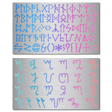 CRASPIRE 2Pcs 2 Styles Stainless Steel Cutting Dies Stencils, for DIY Scrapbooking/Photo Album, Decorative Embossing DIY Paper Card, Matte Style, Stainless Steel Color, Special Symbols & Constellation, Sign Pattern, 15x9x0.05cm, 1pc/style