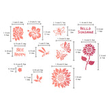 CRASPIRE Stainless Steel Cutting Dies Stencils, for DIY Scrapbooking/Photo Album, Decorative Embossing DIY Paper Card, Matte Stainless Steel Color, Flower Pattern, 9x15x0.05cm