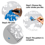 CRASPIRE Stainless Steel Cutting Dies Stencils, for DIY Scrapbooking/Photo Album, Decorative Embossing DIY Paper Card, Matte Stainless Steel Color, Mother's Day Themed Pattern, 9x15x0.05cm