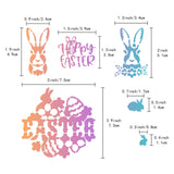 CRASPIRE Stainless Steel Cutting Dies Stencils, for DIY Scrapbooking/Photo Album, Decorative Embossing DIY Paper Card, Matte Stainless Steel Color, Easter Theme Pattern, 9x15x0.05cm