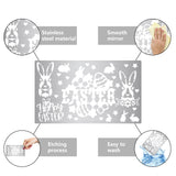 CRASPIRE Stainless Steel Cutting Dies Stencils, for DIY Scrapbooking/Photo Album, Decorative Embossing DIY Paper Card, Matte Stainless Steel Color, Easter Theme Pattern, 9x15x0.05cm