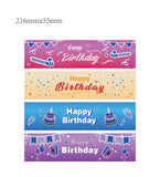 Craspire Self-Adhesive Plastic Labels Stickers, for Package, Rectangle, Colorful, Colorful, 55x216mm