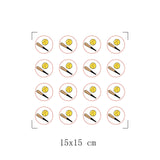 Craspire 8 Sheets Plastic Waterproof Self-Adhesive Picture Stickers, Round Dot Cartoon Decals for Kid's Art Craft, Sports, 150x150mm