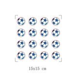 Craspire 8 Sheets Plastic Waterproof Self-Adhesive Picture Stickers, Round Dot Cartoon Decals for Kid's Art Craft, Football, 150x150mm