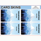 Craspire PVC Plastic Waterproof Card Stickers, Self-adhesion Card Skin for Bank Card Decor, Rectangle, Mountain Pattern, 186.3x137.3mm